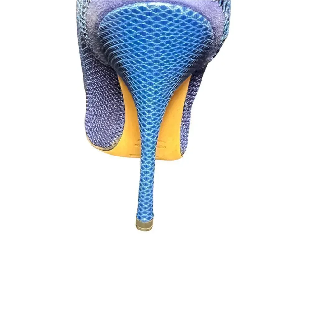 Nib Roberto Cavalli Mesh Blue heels pumps
